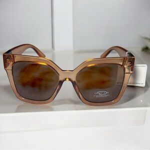 Oscar de la Renta Brown Oversized Square Sunglasses